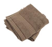Lot de 2 serviettes invité 33x50 cm NATURAL marron