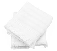 Lot de 2 serviettes invité 33x50 cm NATURAL STRIPES blanc