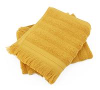 Lot de 2 serviettes invité 33x50 cm NATURAL STRIPES curry