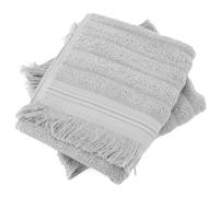 Lot de 2 serviettes invité 33x50 cm NATURAL STRIPES gris platine