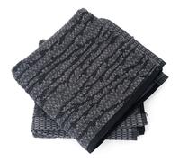 Lot de 2 serviettes invité 33x50 cm pur coton collection OSAKA feuillage gris