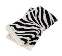 Lot de 2 serviettes invité absorbantes 100% coton 33x50cm ZEBRA beige