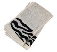 Lot de 2 serviettes invité absorbantes 100% coton 33x50cm ZEBRA bordure beige
