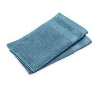 Lot de 2 serviettes invité coton 550 g/m2 30x50cm NAÏA bleu Cérulé
