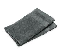 Lot de 2 serviettes invité coton 550 g/m2 30x50cm NAÏA gris Anthracite