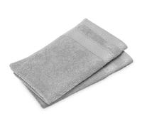 Lot de 2 serviettes invité coton 550 g/m2 30x50cm NAÏA gris Perle