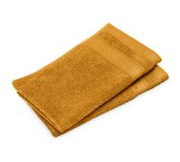 Lot de 2 serviettes invité coton 550 g/m2 30x50cm NAÏA jaune Curry