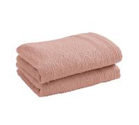 Lot de 2 serviettes invité éponge ""Spa"" 30 x 50 cm / 400 gr/m² - ""Spa"" Blush