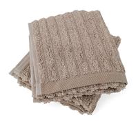 Lot de 2 serviettes invité uni 100% coton 33x50 cm SPECTRE marron