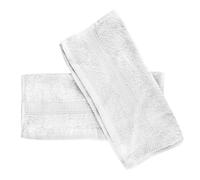 Lot de 2 serviettes invités en coton 500 gr/m2 30x40 cm LAGUNE blanc, par Soleil d'ocre