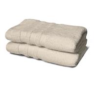 Lovely Home Lot de 2 draps de douche 70 x 140 cm Coton 500 g/m² Beige