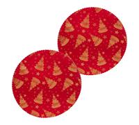 Lot de 2 sets de table en velours SAPIN - Rouge
