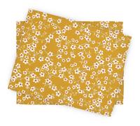 Lot de 2 sets de table enduit 35x45 cm AMANDIER jaune Safran