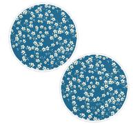Lot de 2 sets de table enduit 38 cm AMANDIER Bleu