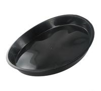 Lot de 2 soucoupes rondes en polypropylène pour plantes - Plateau de collecte d'eau pour fleurs en pot et verdure - Noir (25,4 cm)