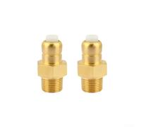 Lot de 2 soupapes de décharge thermique automatiques en laiton pour pompe de nettoyeur haute pression, empêche la surchauffe à 63 °C, convient pour Homelite pour modèles Karcher, connexion 1/4 et 3/8