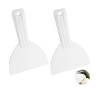 Lot de 2 spatules à pizza flexibles - Spatule à pizza et coupe-pâte - Spatule à Pâte en Plastique Alimentaire avec Trous de Suspension - Design Ergonomique pour Confort et Espace - Blanc