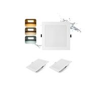 Lot de 2 Spot LED Encastrable Carré 16W, 3CCT 1400LM IP44, Trou 145-160mm | Grebeam Plafonniers LED Encastrable 170mm, Blanc Chaud/Blanc Neutre/Blanc Froid 3000K/4000K/6500K, pour Salle de Bain