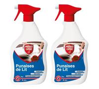 Lot de 2 Spray Anti-Punaises De Lits, Foudroyant - Prêt à l'emploi - 2x1L - Ne tâche Pas - Efficacité Longue Duré, Puissant