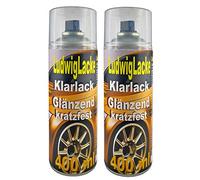 Lot de 12 bombes de vernis transparent brillant pour voiture 400 ml