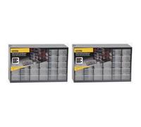 Lot de 2 STANLEY - Organiseur 30 Casiers Sur 5 Étages - 1-93-980 - Ossature Polypropylène Haute densité Tiroirs Souples Antichocs