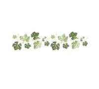 Lot de 2 stickers muraux - Feuilles vertes - Plantes - Fleur - Lierre - Vigne - Autocollant mural - Décoration murale pour salon et chambre à coucher
