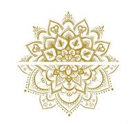 Lot de 2 stickers muraux mandala fleur de lotus pour salle de méditation zen Ramadan Aïd Décoration pour verre fenêtre porte 30 x 60 cm