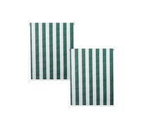 Lot de 2 stores à enroulement HWC-D52 100x160cm protection solaire opaque vert/blanc
