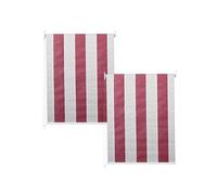 Lot de 2 stores à enroulement HWC-D52 100x160cm protection solaire rouge/blanc/beige