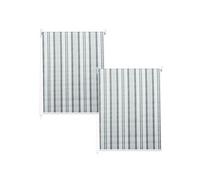 Lot de 2 stores à enroulement HWC-D52 120x230cm protection solaire opaque gris/blanc