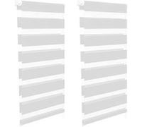 IDMarket Lot de 2 stores enrouleurs zébrés jour/nuit L.55 x H. max 170 cm Blancs