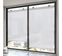 Lot de 2 Stores Pare-Soleil avec Ventouses, Stores À Rouleau Thermiques, Rideaux D'intimité sans Perçage,Pare-Soleil de Balcon Portable Temporaire,pour Salon, Chambre, Bureau(40x125cm)