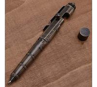 Lot de 2 stylos à encre gel en laiton solide fait à la main Style rétro Twist Bolt Action 2 couleurs 0,5 mm Outil d'écriture pour bureau Business Writing Laiton Couleur/noir