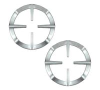 Lot de 2 Support Wok en Fonte - Anneau réducteur gaz 13,3 cm, Grille cuisinière Robuste pour cafetière Moka, Casserole et Usage Camping, Stable et Facile à Nettoyer