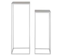 Lot de 2 Supports Cache-Pot Beja en Acier — Sable Ø19×50 et Ø22×60 cm