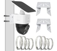 Lot de 2 supports d'appareil photo compatibles avec eufy Security SoloCam | Support de mât pour SoloCam S340/E30/4G LTE Cam S330, support de montage mural, support d'angle pour appareil photo
