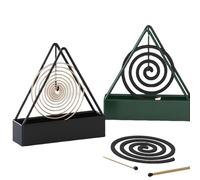 Lot de 2 supports de bobine anti-moustiques, en spirale, support de bobine anti-moustiques, support en métal pour bobine anti-moustiques, support en métal pour bobine de moustique