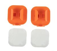 Lot de 2 supports de brosse à dents électrique avec détection de gravité et étagère de drainage murale, matériau ABS, installation, base creuse pour le chargement, blanc et noir, pour (orange)