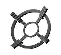 Lot de 2 supports de casseroles à gaz en fonte, cadre de support antidérapant 2 en 1 pour wok, poêle, marmite à lait, support stable pour brûleurs de cuisine, 21,5 x 4 cm, noir