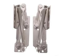 Lot de 2 supports de charnière relevables, vérin à gaz en acier à ressort 240N pour canapé, armoire, lit, angle d'ouverture réglable de 80 degrés, paire gauche et droite, argenté