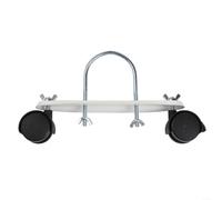 Lot de 2 supports de chauffage électriques robustes avec roues rotatives à 360° pour radiateurs remplis d'huile - Base mobile en acier au carbone noir