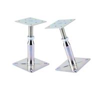Lot de 2 supports de colonne surélevée réglables en métal résistant pour la stabilité structurelle