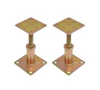 Lot de 2 supports de colonne surélevée réglables en métal résistant pour la stabilité structurelle