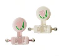 Lot de 2 supports de douche à ventouse à angle réglable pour pommeau de douche de salle de bain 19-25 mm (couleur claire)