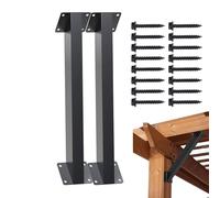 Lot de 2 supports de fixation à 45 degrés pour pergola en bois - 42,8 x 8 x 8 cm - Lot de 2 supports de fixation robustes pour mur, armoire d'angle, tête de lit, comptoir, garage, extérieur