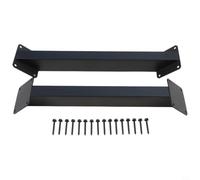 Lot de 2 supports de fixation en fer noir à angle de 45 degrés pour pergola, tonnelle, terrasse, cabane, cabane, cabane, patio, poutre en bois, kit de connexion robuste pour extérieur avec vis
