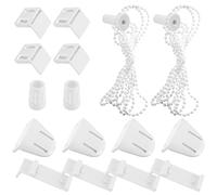 Lot de 2 supports de fixation pour store enrouleur double avec chaînette de rechange - Support de serrage occultant - Store à traction latérale