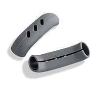 Lot de 2 supports de poignée en silicone - 7,6 x 2,3 cm - En fonte - Résistants à la chaleur - Antidérapant - Pour poêle à frire, plaque de cuisson - Gris