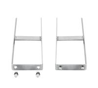 Lot de 2 supports de poteau pour clôture WPC, ancrage au sol en acier galvanisé, support de poteau de 40 cm pour poteaux en aluminium de 7 x 7 cm