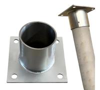 Lot de 2 supports de poteau ronds de 10,2 cm - Couvre-pied pour pont et rail IR - Base de chaussure ronde lourde pour poteaux d'éclairage, porche, supports de clôture